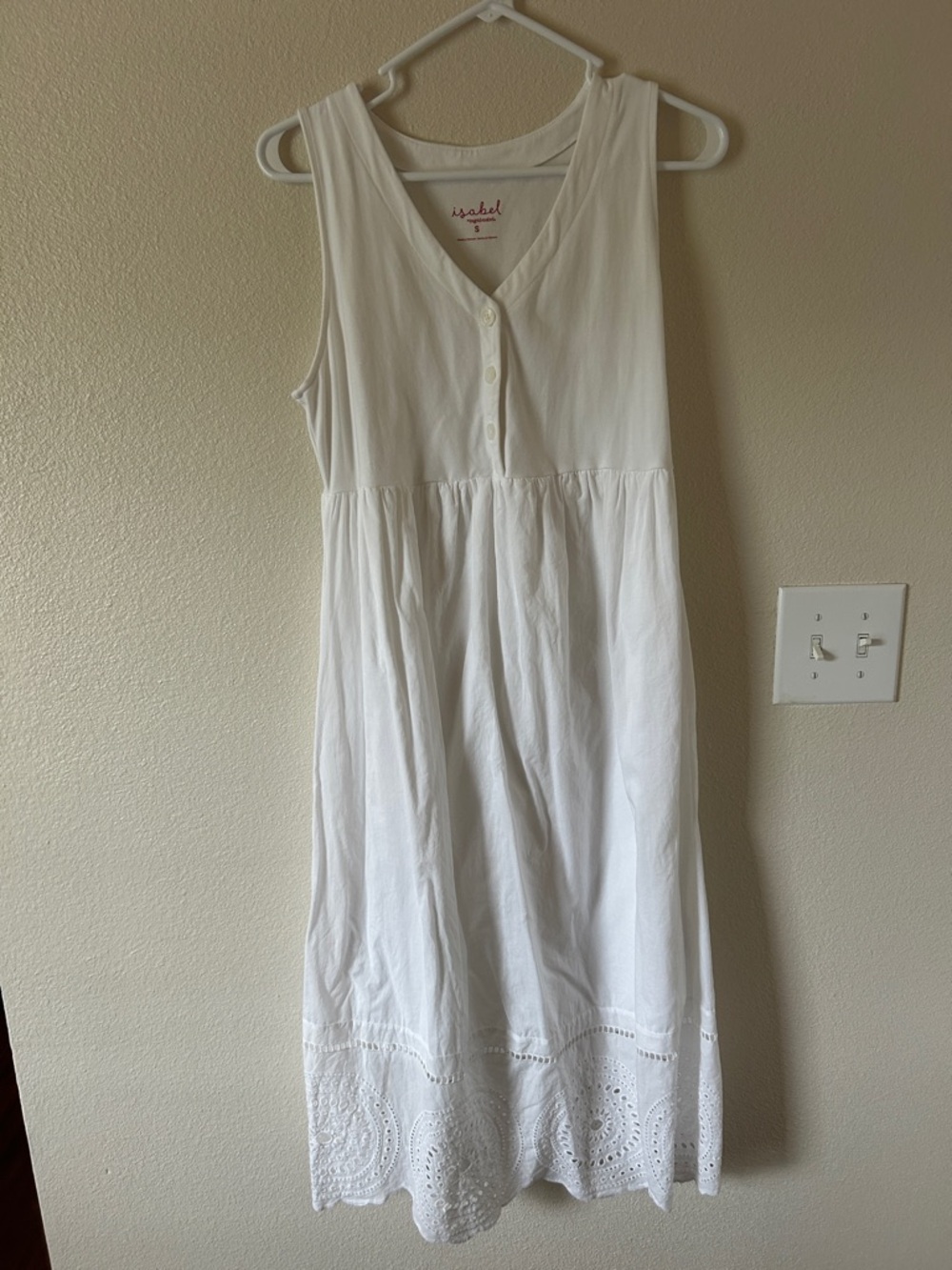 Nursing maternity eyelet dress